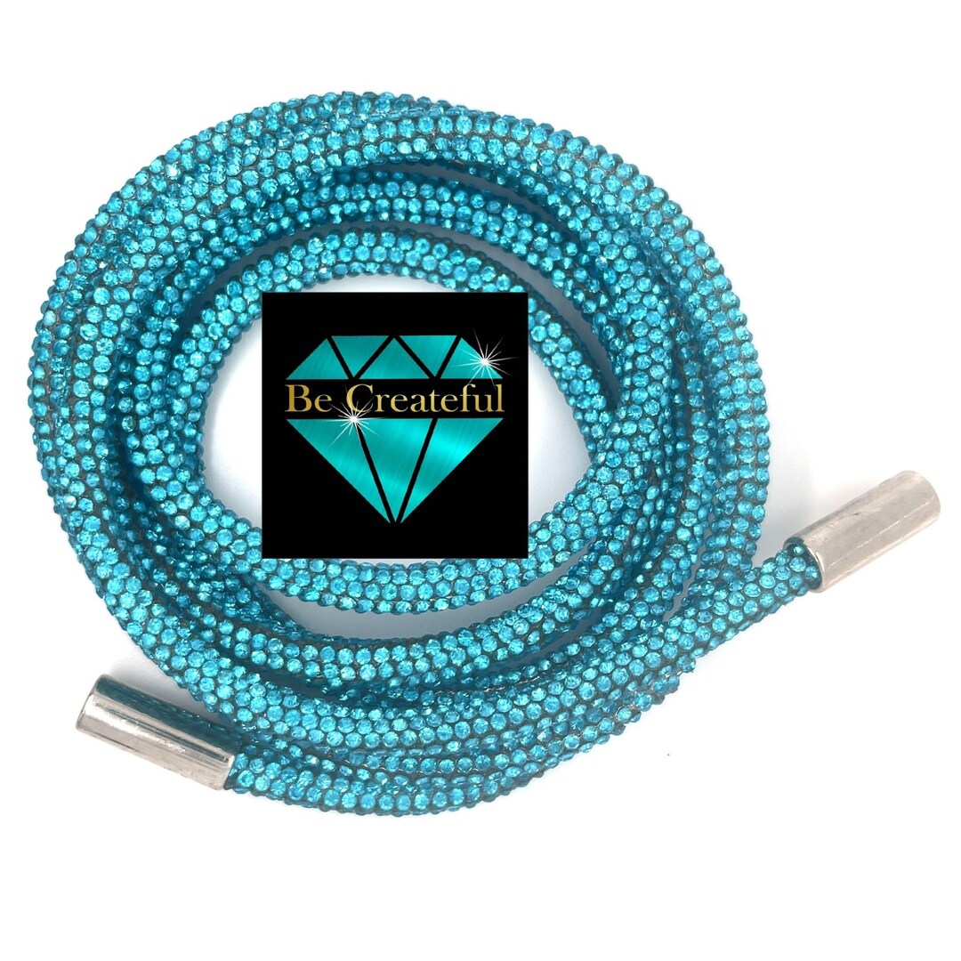Aquamarine Rhinestone Hoodie String Rope - Etsy