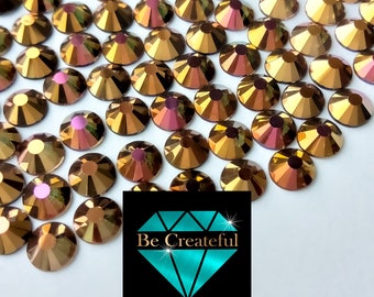 Flawless Siam AB Rhinestones - Flat back, non-hot fix quality rhinestones in various sizes