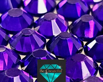 BULK Purple Royale Glass FLATBACK Rhinestones