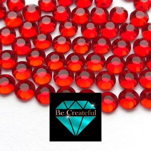 DMC Light Siam Red Glass Hotfix Rhinestones