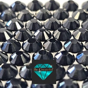 FLATBACK Jet Black Rhinestones