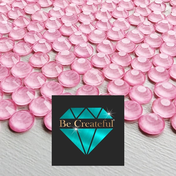 FLATBACK Neon LIGHT Pink Rhinestones