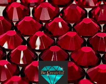 FLATBACK Dark Siam Red Rhinestones