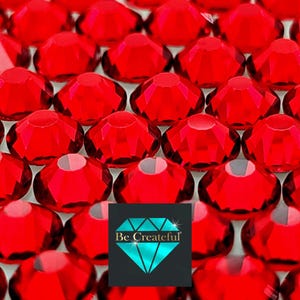 FLATBACK Light Siam Red Rhinestones