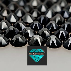 FLATBACK LUXE® Jet Hematite Rhinestones
