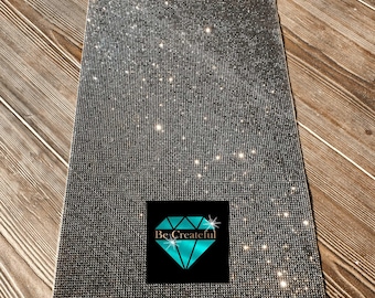Adhesive Jet Black Glass Rhinestone Sheets