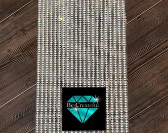 Hotfix Large Pearl and Double Row Crystal AB Rhinestone Sheets