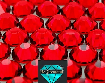 FLATBACK Light Siam Red Rhinestones