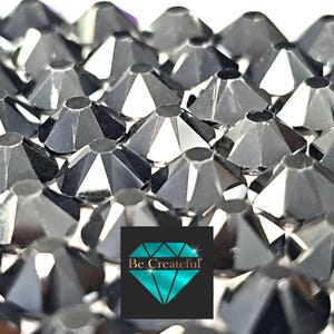 FLATBACK LUXE® Jet Hematite Rhinestones