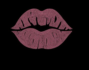 Lush Lips Rhinestone Transfer