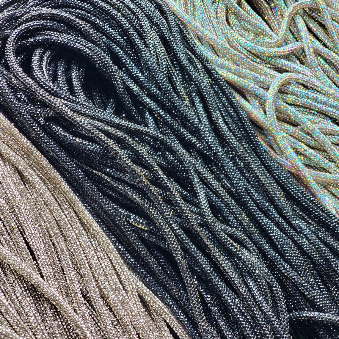 Rhinestone String Rope By The Yard Etsy