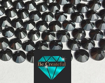 DMC Jet Hematite Glass Hotfix Rhinestones
