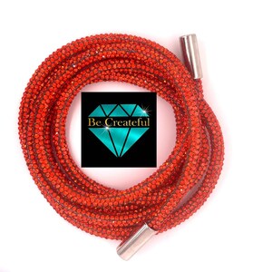 Orange Hyacinth Rhinestone Hoodie String Rope