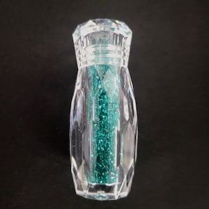 Teal BOTTLE Caviar/Pixie Dust Micro Mini Glass Rhinestones