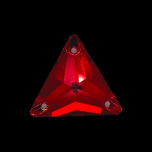 Light Siam Triangle SHAPED Sew On Rhinestones