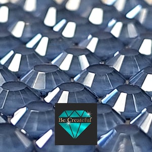 FLATBACK Mocha Matte Blue Montana Glass Rhinestones