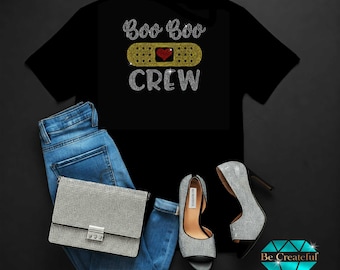 Boo Boo Crew Rhinestone Transfer