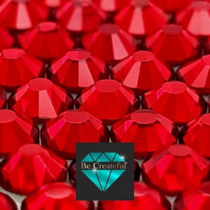 FLATBACK Siam Red Rhinestones