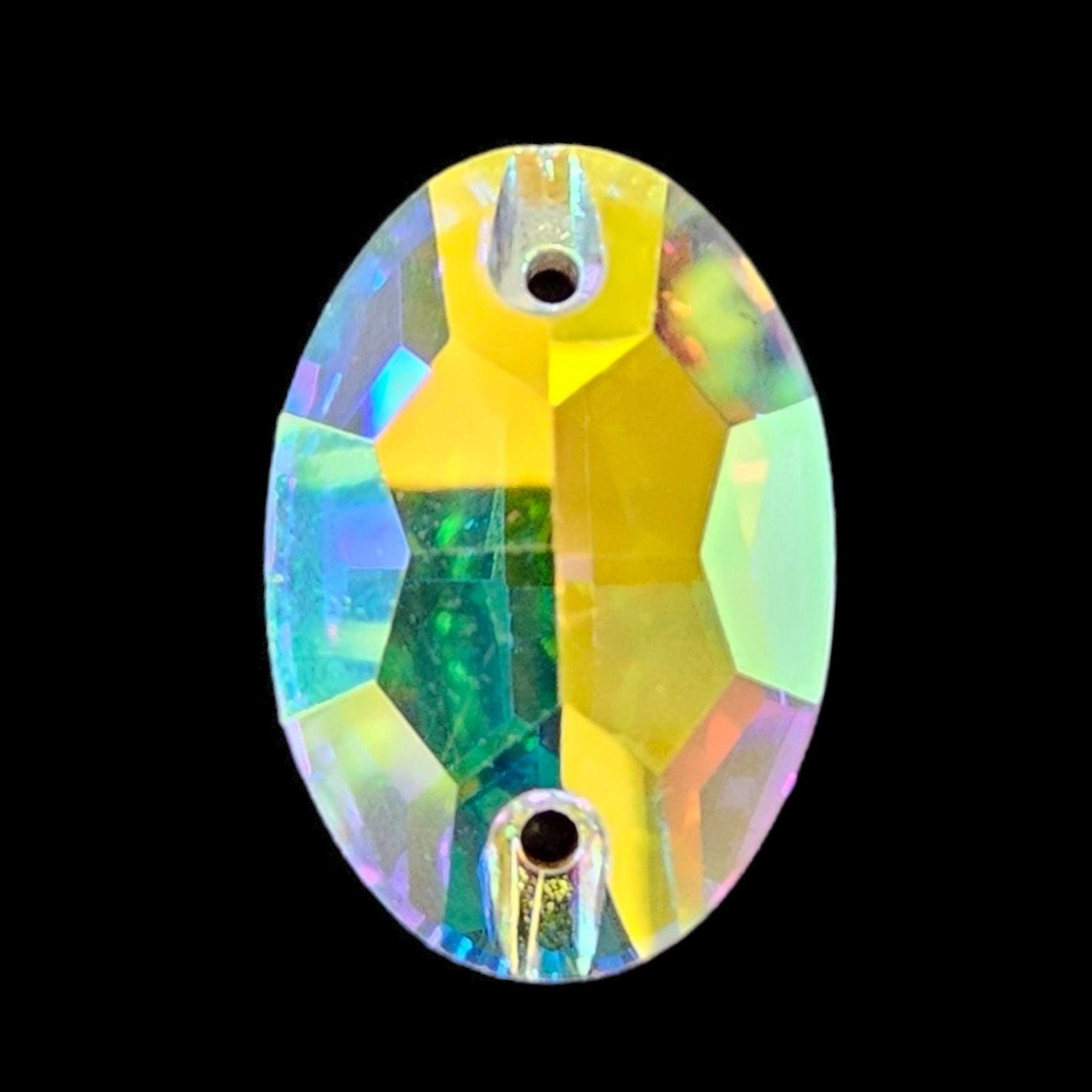 Crystal AB OVAL SHAPED Sew On Rhinestones