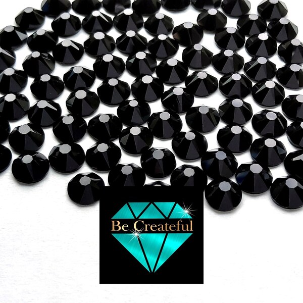 FLATBACK Jet Black Rhinestones