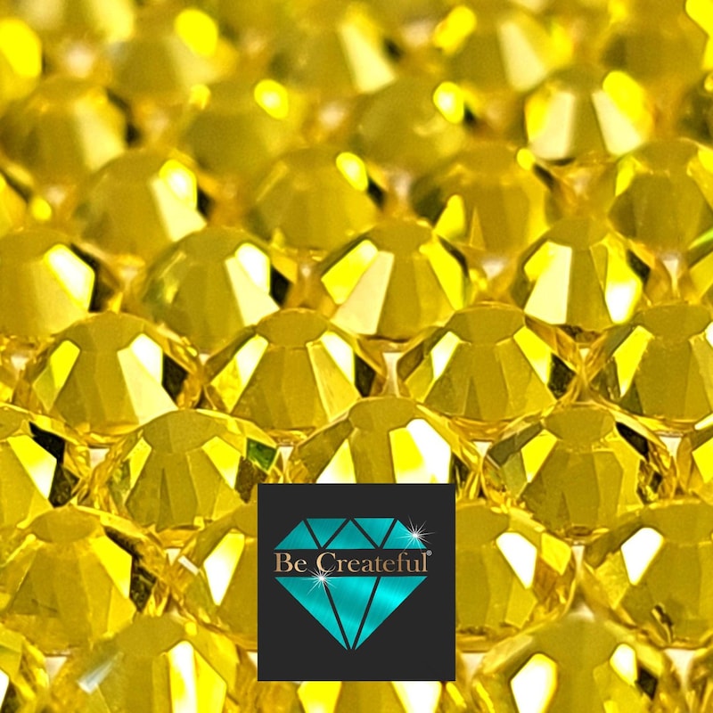 Yellow Grey Rhinestone Yellow Rhinestones - Etsy