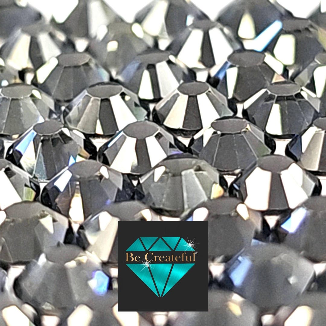 FLATBACK Black Diamond Rhinestones - Etsy