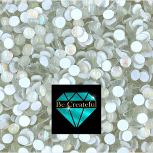 FLATBACK Mermaid Tears White Glass