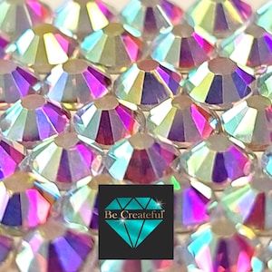 BULK Crystal AB Glass FLATBACK Rhinestones