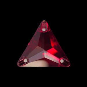 Siam Triangle SHAPED Sew On Rhinestones