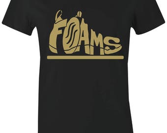 black and gold foams shirt
