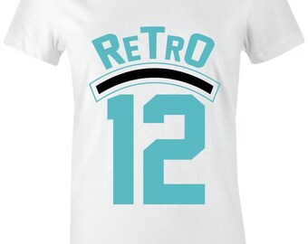 jordan 12 light aqua shirt