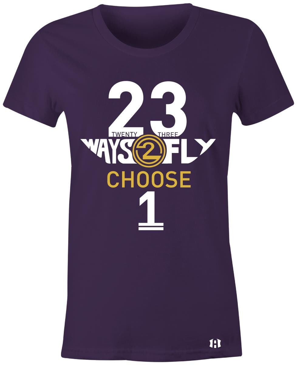 "23 Ways 2 Fly" T-Shirt to Match "Bordeaux" 13's