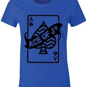 Ace of J&#39;s - Juniors/Women T-Shirt to Match Jordan 12 &quot;Game Royal&quot;