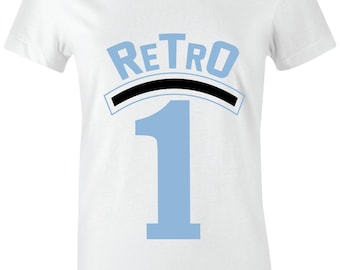 Retro 1 - Juniors/Women's T-Shirt to Match Jordan 1 "UNC" University Blue 2021