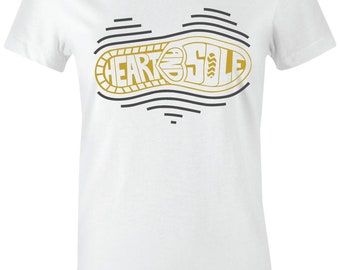 Heart And Sole - Juniors/Women's T-Shirt to Match Jordan 4 "Lightning"