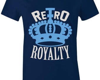 Retro Royalty - Juniors/Women T-Shirt to Match Jordan 1 Obsidian "UNC"
