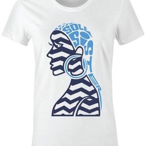 Sole Sister 2 &quot;Power&quot; Juniors/Women T-Shirt to Match Jordan 9 &quot;UNC&quot;