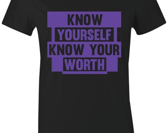 Know Yourself - Juniors/Women T-Shirt to Match Jordan 13 Court Purple
