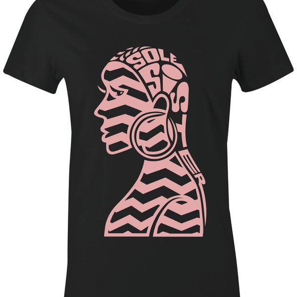 Sole Sister 2 "Power"  Juniors/Women T-Shirt to Match Foamposite One "Elemental Rose"