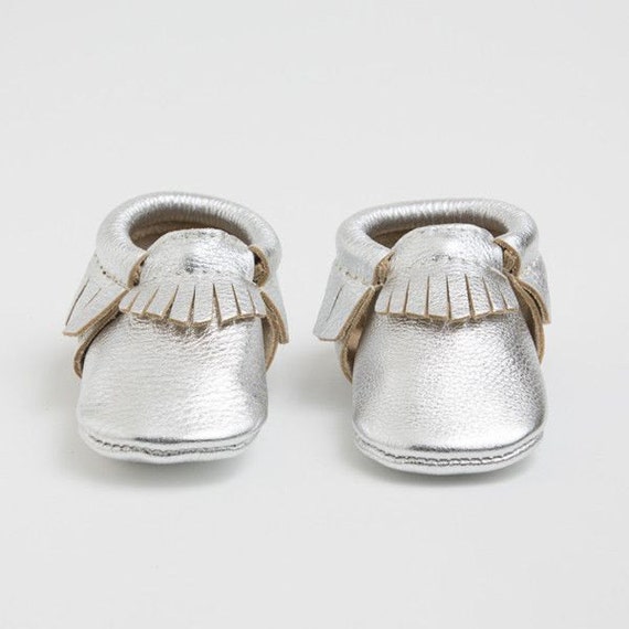 Silver sales baby moccasins
