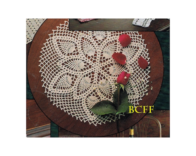 Pineapple Doily Crochet Pattern Home Decor Thread Crochet Table Center ...