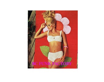 Vintage 60s Crochet Bikini Pattern: Women's Sizes 10-14 (PDF Pattern)