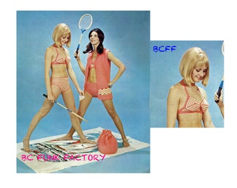 Crochet Pattern Women Bikini - Summer Crochet Bathing Suit Cover up including Tote Bag Crochet Pattern PDF