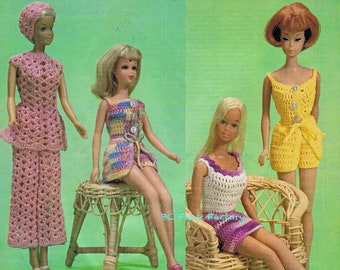 Crochet Pattern Fashion Doll Clothes Pattern 11 1/2&quot; Teen Doll Summer Outfits 3 Designs Crochet Pattern PDF