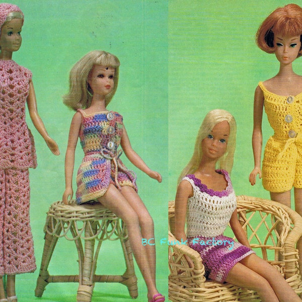 Crochet Pattern Fashion Doll Clothes Pattern 11 1/2" Teen Doll Summer Outfits 3 Designs Crochet Pattern PDF