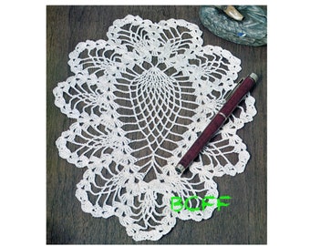 Pineapple Doily Motif Crochet Pattern - Thread Crochet Pattern Home Decor crochet - PDF Crochet Pattern