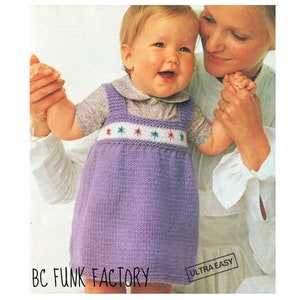 Baby Dress Knitting Pattern Beginners Jumper Pattern Easy Toddler Knitting PDF Knitting Pattern  Instant Download on Etsy