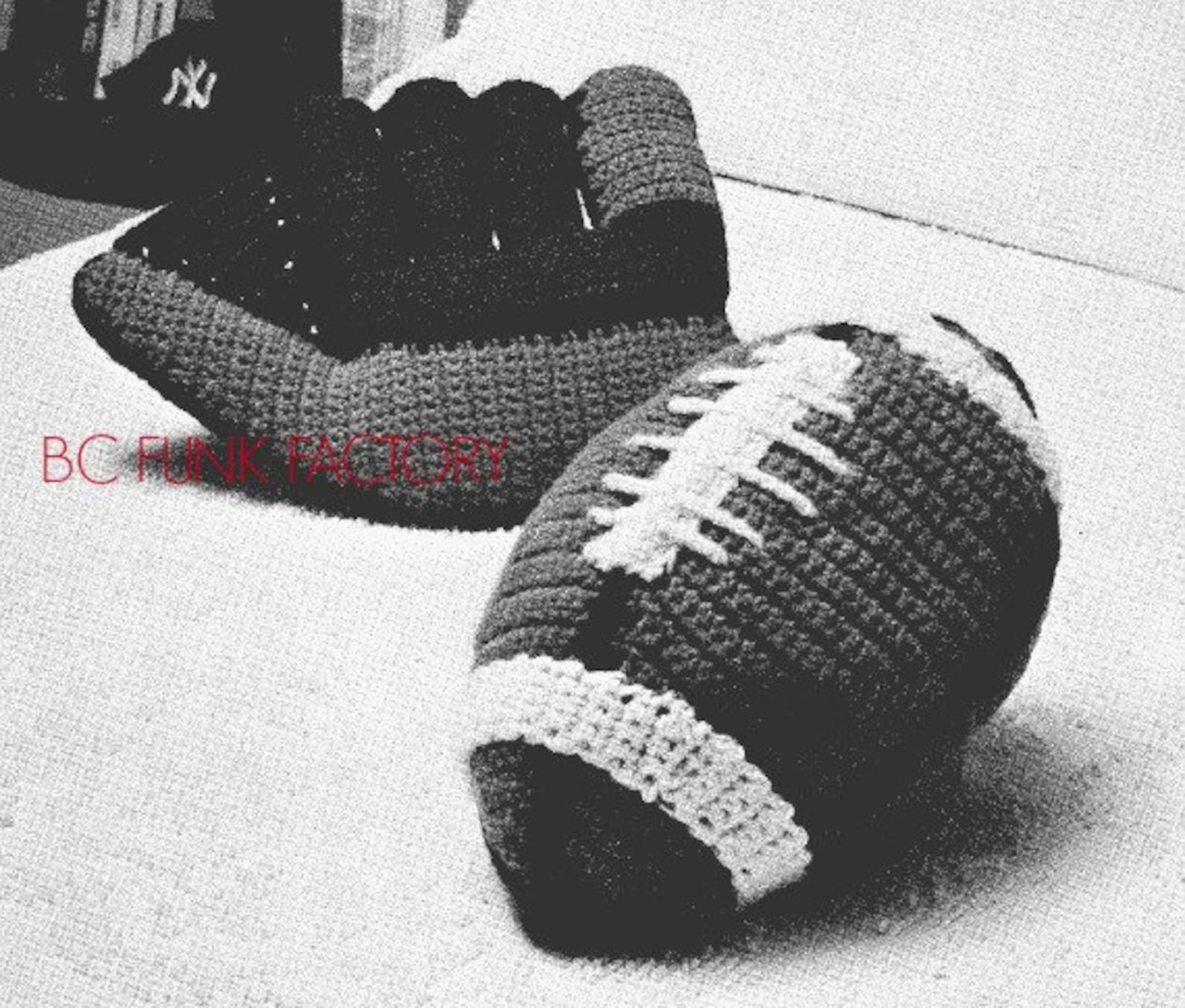 Football Pillow Crochet Pattern Sport Pillows Baseball Mitt Etsy