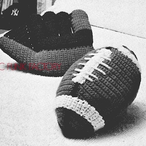 Football Pillow Crochet Pattern Sport Pillows Baseball Mitt Pillow PDF Crochet Pattern Instant Download