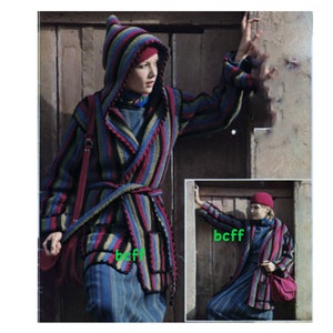 CROCHET Jacket Coat Pattern, Womens Hooded Wrap Coat Pattern, PDF Crochet Pattern Printable Download